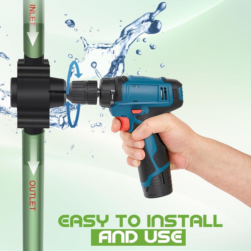 Amiarc Drill Pump for Water, Fluid Transfer Pump, Electric Drill Powered Water Pump Water Transfer Pump Portable Small Water Pump to Remove Water, Oil, Fluid Diesel, Kerosene - Image 5